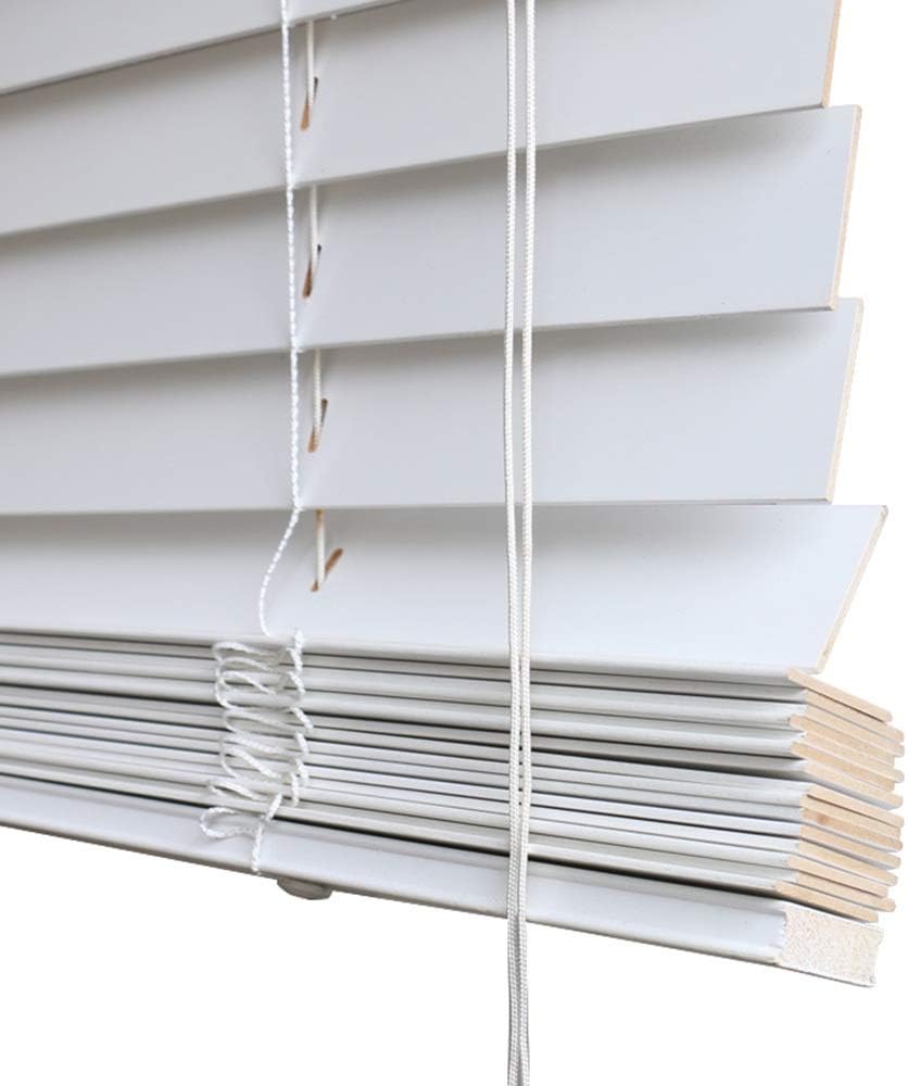 WENZHE White Roll Up Window Roller Blind Bamboo Curtain Blinds Solid Wood Dimmable Apply to Family Office Privacy Protection, Size Customizable (Color : 35mm, Size : 55x170cm)