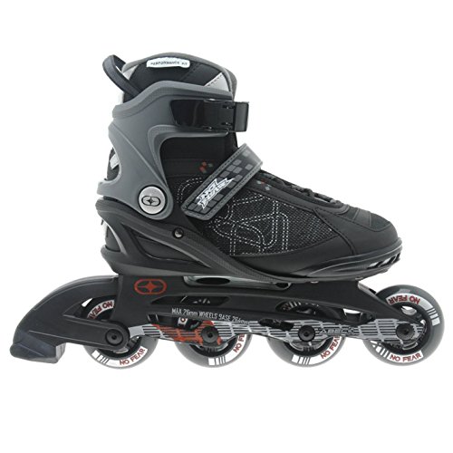 Image of No Fear Fabric Mens Fitness Skates Black/Grey 10