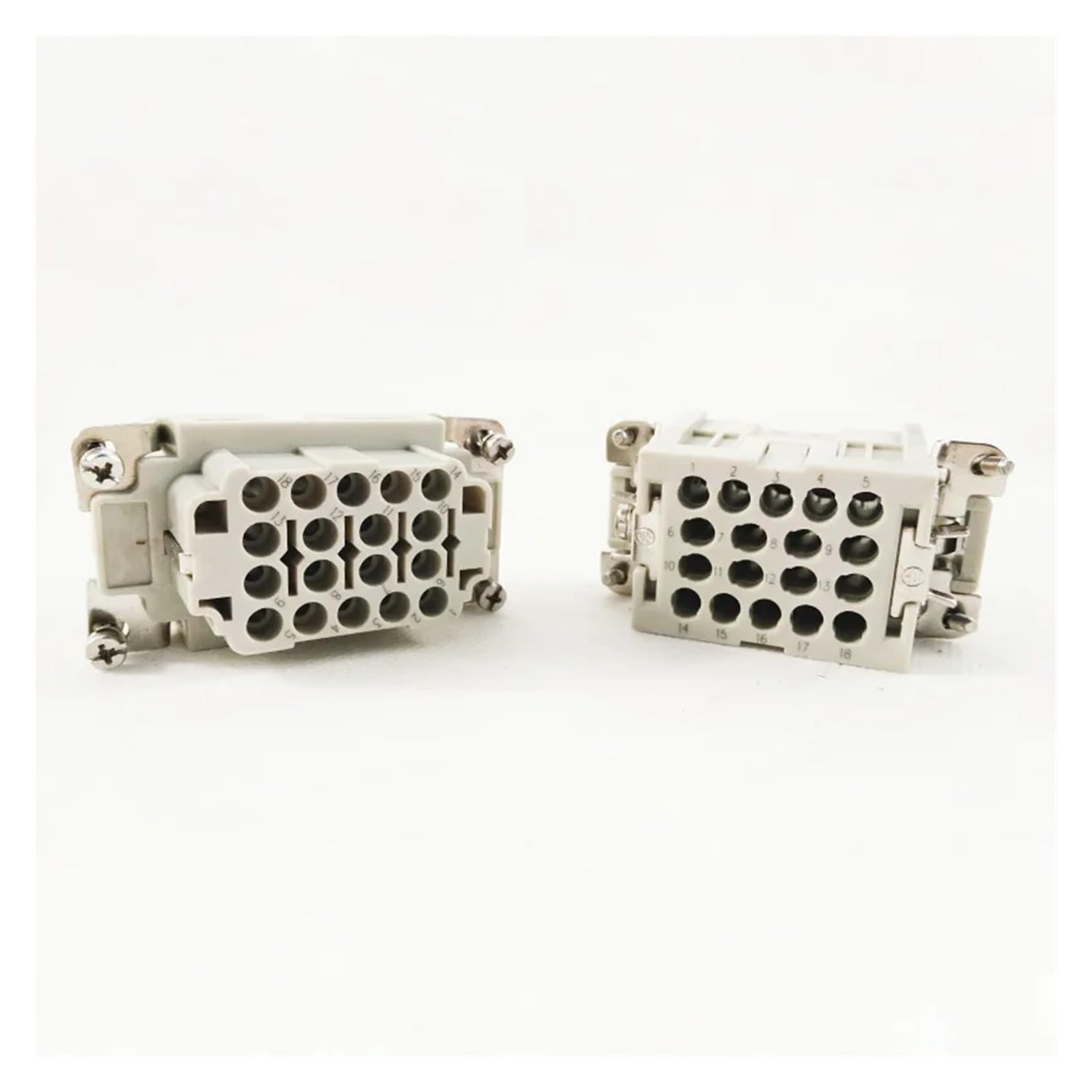 Connecteur d'aviation rectangulaire industriel robuste HDC-HEE-018-1 18 broches 16 A - Étanche et facile à installer