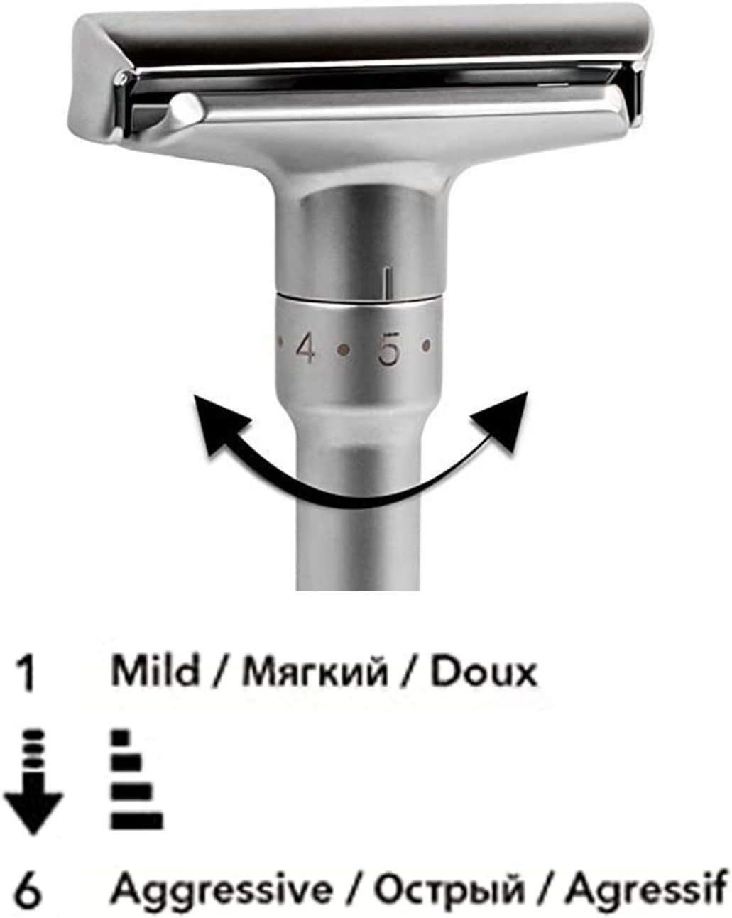 Men's Manual Razor Adjustable Sharpness Double Edge Safety Shaving Razor(Color:A,Size:)