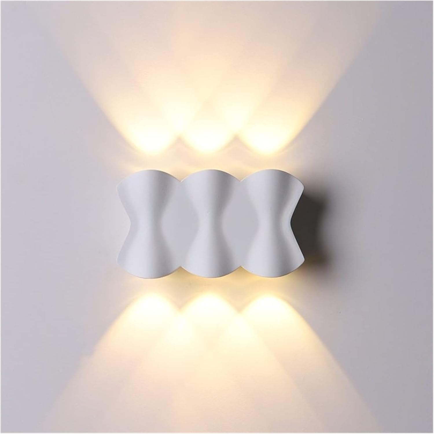 SMCCYYSD Waterproof Outdoor Wall Lamp - Double LED Courtyard Lighting for Corridor, Staircase & Exterior Door Stylish Chandelier Design