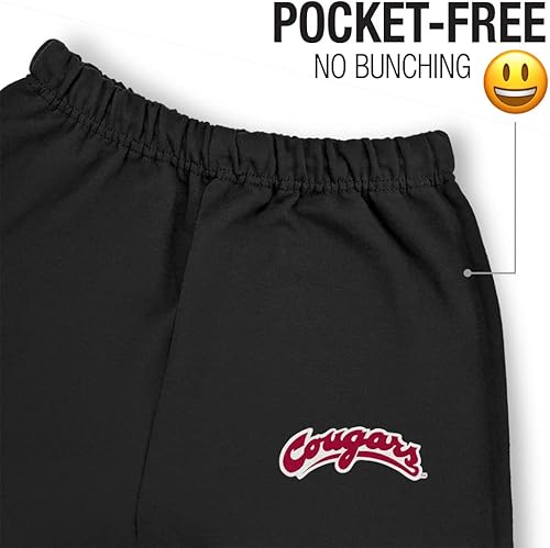 Miniatura 9 de Logovision Pantalones deportivos para hombre, colección negra con logotipo de la escuela universitaria