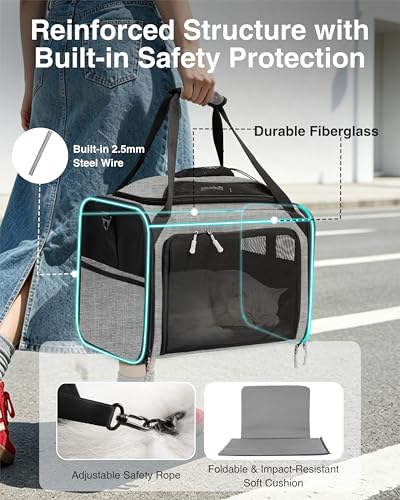 Sac de transport pour chat extensible idéal week-end et vacances
