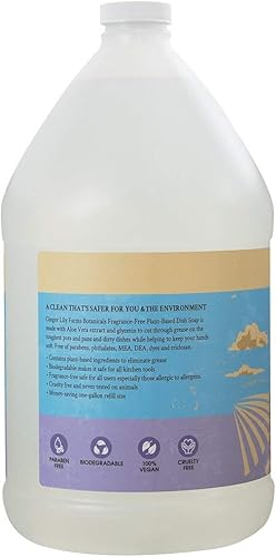 Miniatura 3 de Ginger Lily Farms Botanicals - Jabón líquido a base de plantas fórmula concentrada con potencia máxima de limpieza de grasa libre de crueldad sin