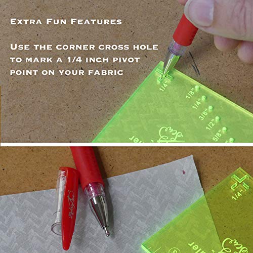 Madam Sew Seam Allowance Ruler and Seam Guide for Sewing