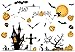 Adesivi di Halloween Adesivi Murali Rimovibili Impermeabili Forniture per Decorazioni per Feste Casa Negozio Finestre Vetro Adesivi Teschio Fantasma Zucca Adesivi per Finestre Spaventosi