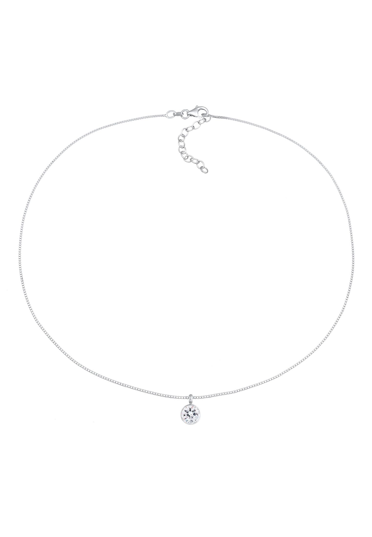 Elli Halskette Damen Choker Anhänger Klassisch mit Kristall 925 Silber