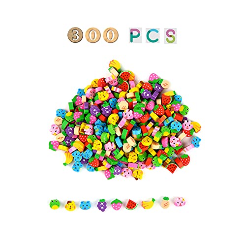 300PCS Assorted Mini Novelty Pencil Erasers for Kids,Fun Cute...