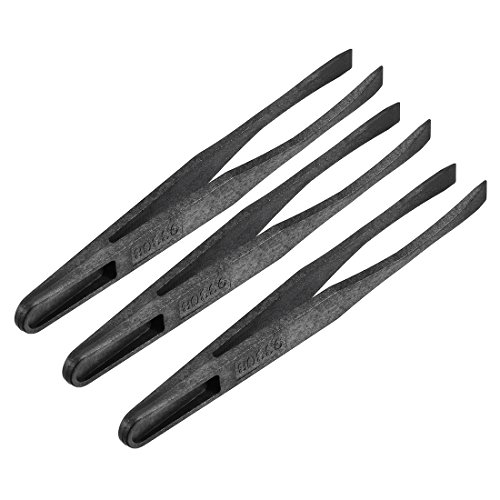 Pince à épiler en plastique souple plate Uxcell 11,9 cm