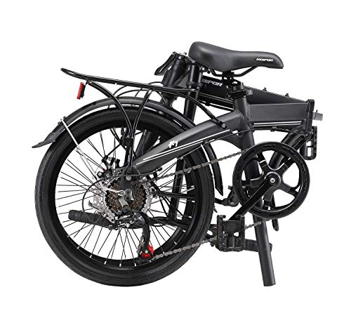 image for KESPOR K7 Folding Bike for Adults, Women, Men, Rear Carry Rack, Front 