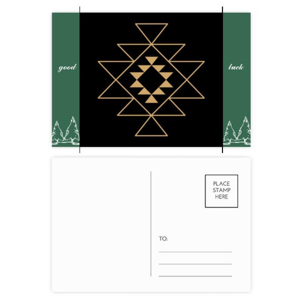 Cartes postales triangle totem géométrie 20pcs multicolore