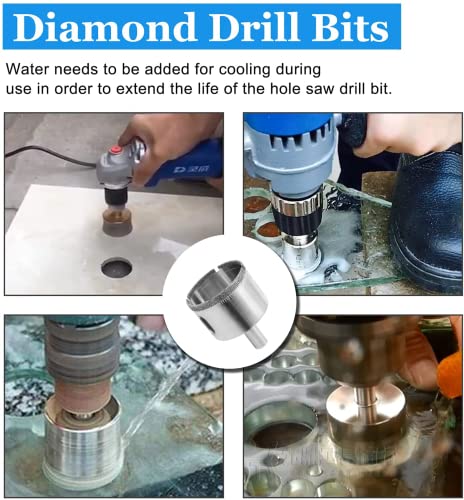 Image of Luomorgo 42mm /1 5 /8 inch Diamond Hole Saw | 1.1 inch Cutting Depth, For Glass Ceramic Marble Porcelain Tile, For Granite Quartz Gemstone, Diamond Drill Bits