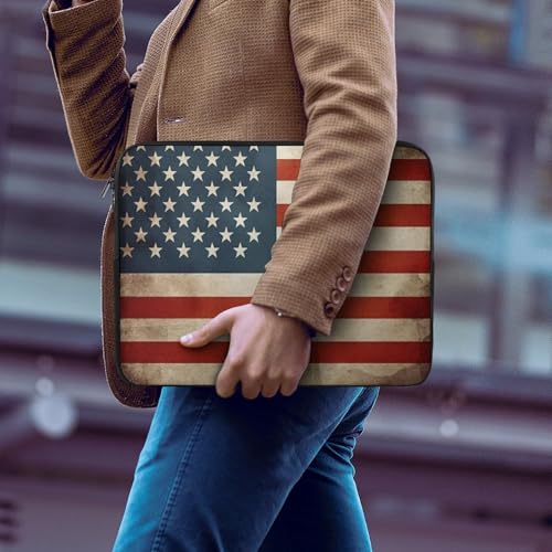 Funda para laptop 13 pulgadas con bandera vintage USA miniatura 6
