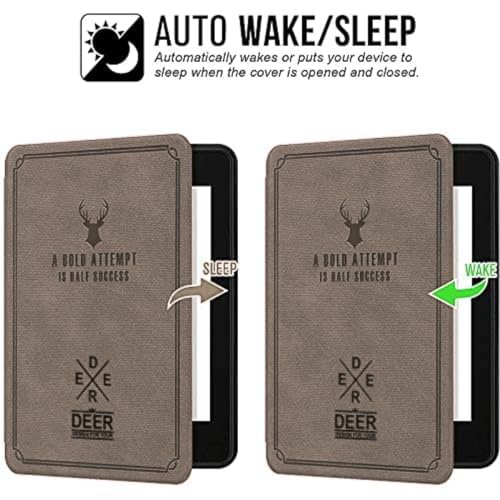 Image of MOCA Kindle Paperwhite 12th Gen 7 inch (2024) & Kindle Colorsoft 7 inch (2025) Case - Leather, Slim Fit, Auto Sleep /Wake, Magnetic Closure, Durable, Lightweight (Coffee)