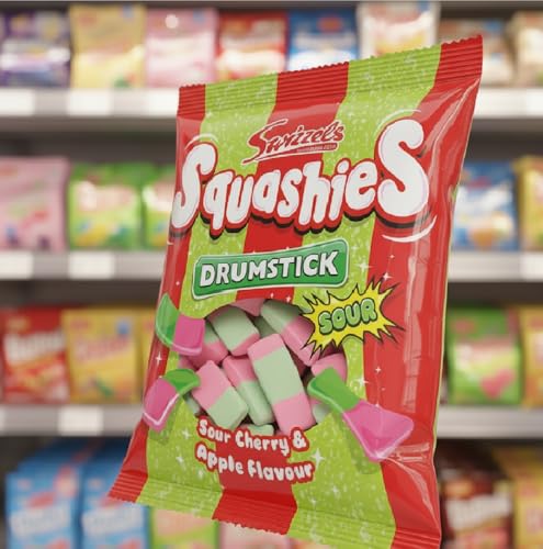 Swizzels Drumstick Squashies Sabor Cereza y Manzana 120g miniatura 6