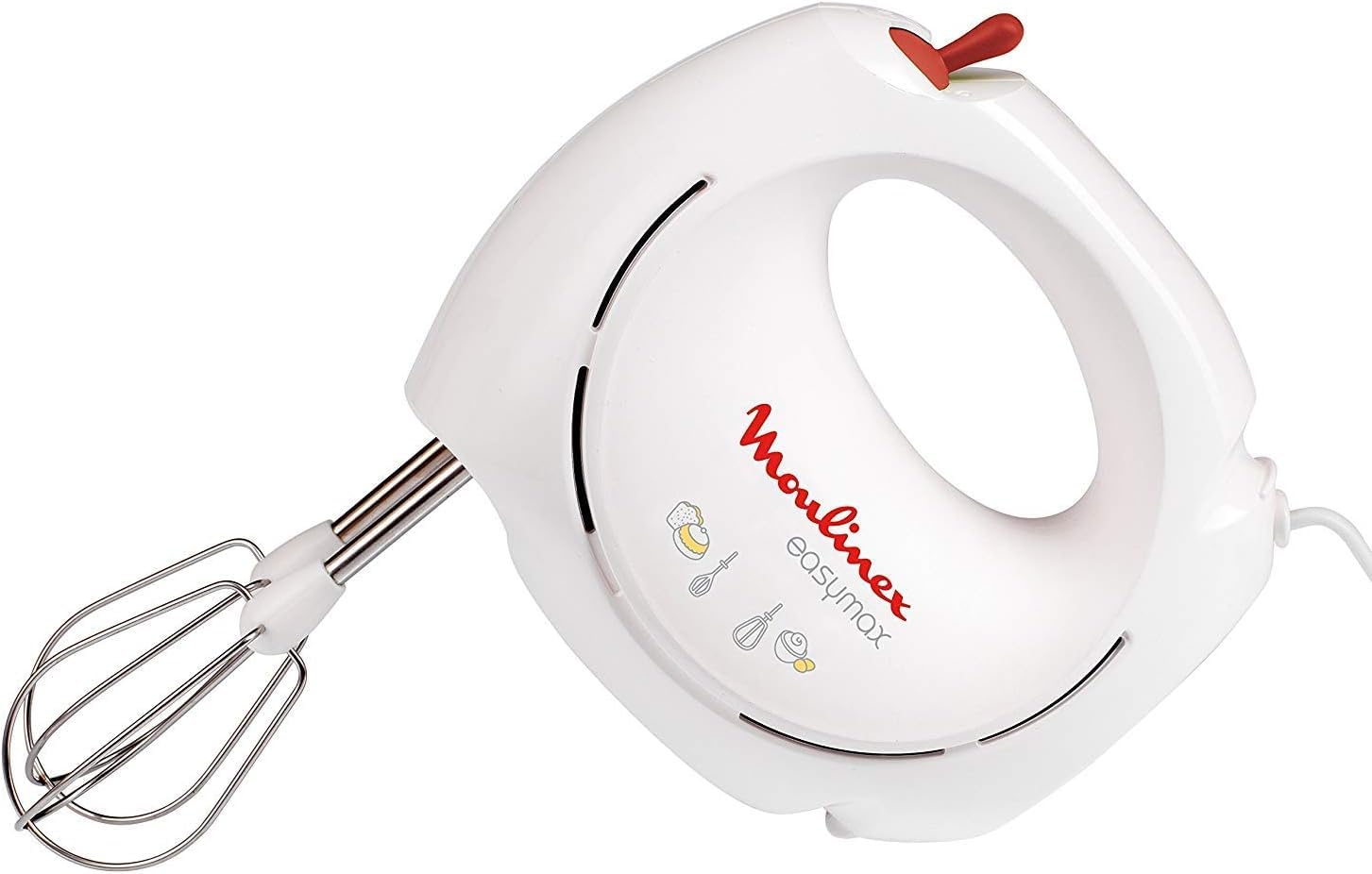 Moulinex Blender mixeur électrique, Bol verre 1,75 L, Puissance 800 W & Easy Max Batteur électrique, Commande unique, Ergonomique, Compact, 2 fouets, 2 vitesses ABM11A30