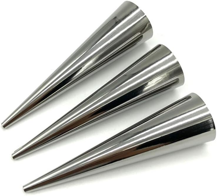 16-Pack Stainless Steel Cannoli Tube Set Small Pastry Horn Molds 3.46X1.10X1.10In Reusable Baking Tool for Croissants Cupcakes Dessert Rolls