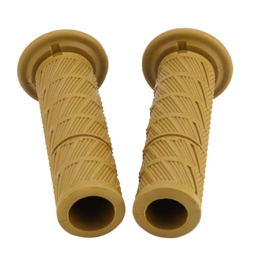 2 Poignées De Guidon De Moto En TPU De 22 Mm (beige