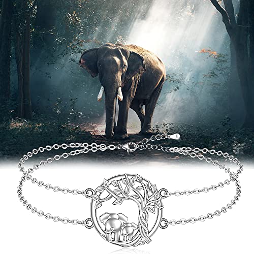 Elephant Anklet Elephant Anklets For Women Tree Of Life Ankle Bracelet Sterling Silver Adjustable Jewelry Charm Mom Daughter Birthday Valentines Mothers Day Gifts #TOP3