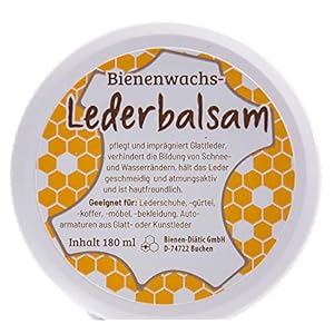 Bijenwas leerbalsem leerverzorging 180 ml Geschikt voor: leren schoenen, riemen, koffers, meubels, kleding, autoarmaturen van glad of kunstleer.