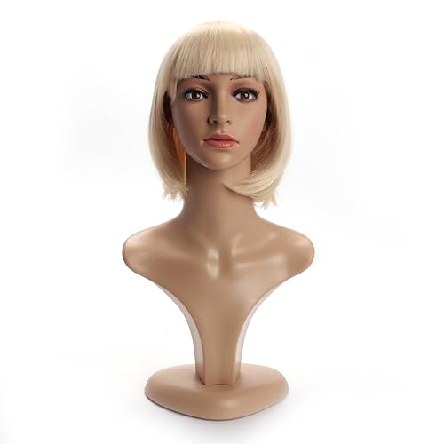 12 Inch/30cm Bob Wig with Flat Bangs|Short Bob Wigs for