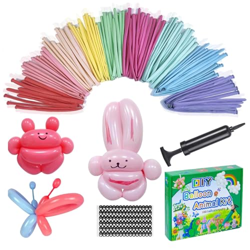 Modelling Long Balloons for Animal 260Q Magic Latex Twisting Balloons Pastel Color for Kids Party Birthday Wedding Clown Decoration Assorted 100Pcs