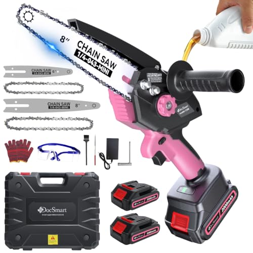 Image of Mini Chainsaw with 1000W Brushless Motor, 8 inch & 6 inch 2 Batteries