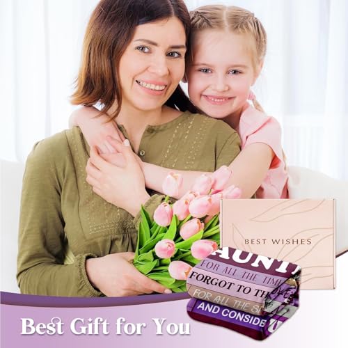 Couverture Auntie CheriGift en micro-polaire douce de qualité premium
