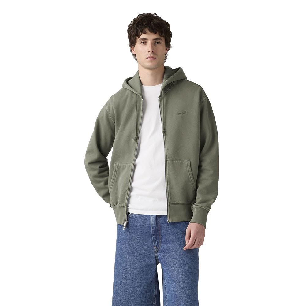 Levi's Men's Hoodie, Relaxed Fit, Green (Garment Dye Kambaba), L