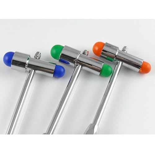 DECHOUS Multifunktionaler Neurologischer Reflexhammer Mit Doppeltem Kopf Medizinischer Perkussionshammer Blau Edelstahlgriff Inklusive Nadel Und Pinsel Für Präzise Reflexuntersuchungen