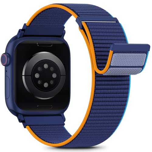 Image of Nylon Loop Sport Band Compatible with Apple Watch Bands 38mm 40mm 41mm 42mm for Women Men, iWatch Wrist Straps for Se, Series 11 10 9 8 7, Breathable, Soft Band Ideal for Outdoor