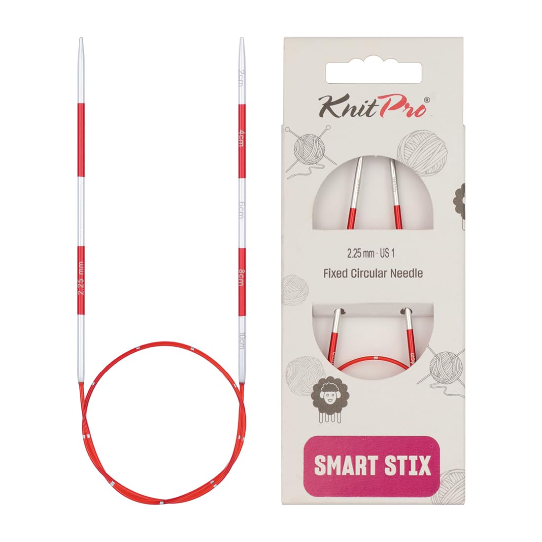 KnitPro Smartstix Fixed Circular Needles 16" (40cm) | 2.25mm