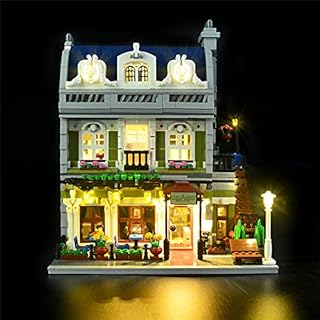 GEAMENT LED Light Kit for Creator Expert Parisian Restaurant - Compatible with Lego 10243 Building Bricks Model (Model Set Not Included)