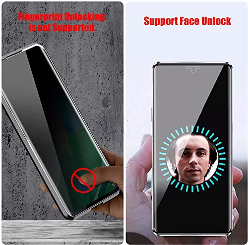 ZJRUI Galaxy S22 Ultra Privacy Magnetic Case, Double Sided Confidential Case Magnet Adsorption Metal Frame Tempered Glass Privacy Screen, Anti-Peep Protective Case for Samsung Galaxy S22 Ultra Silver - Image 5