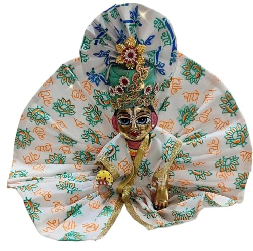 Image of Partish Laddu Gopal Summer Dress with Pagdi (Pack of 8) l Ladoo Gopal Cotton Dress l Kanha Ji Poshak Size 1 (Mix Design, Mix Color, Size 1)
