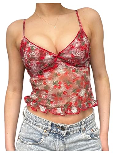 ♡Cherry Pattern Strap Top♡ Cherry Pattern Strap Top