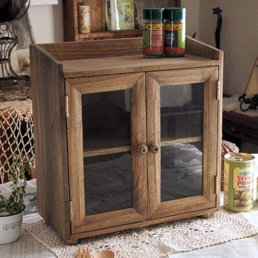 Amazon｜キッチン雑貨 スパイスラック キャビネット 北欧カントリー