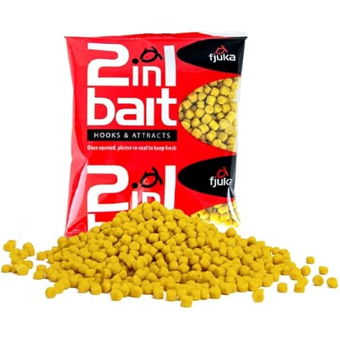 Fjuka 2in1 Original - 5mm Hook Bait. The soft feed pellet & attractant (yellow) Cover