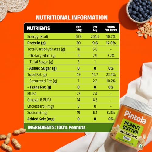 Pintola All Natural Peanut Butter Crunchy 350g - Image 3