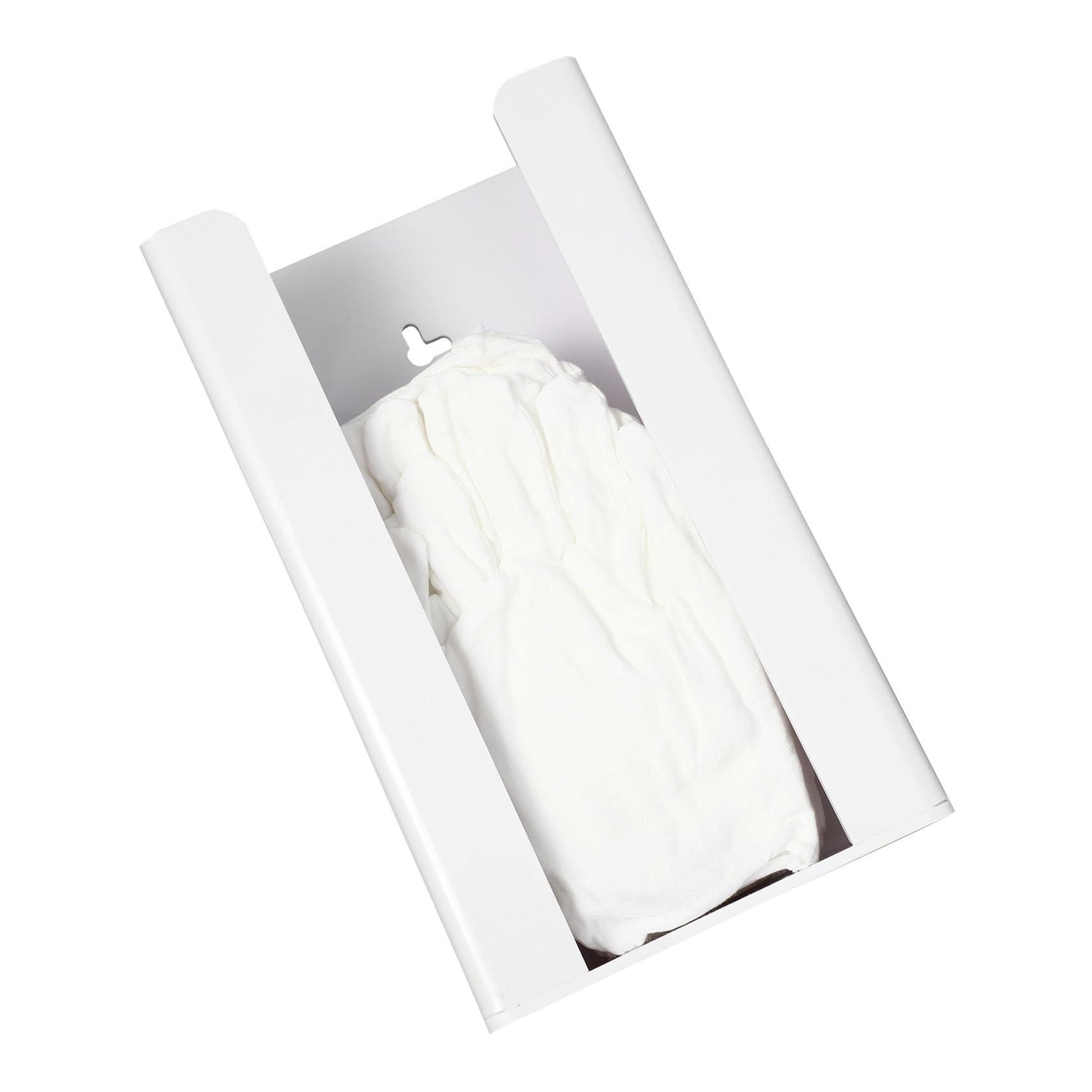 ARTSEWPLY Wall Mounted Gloves Storage Organizer Case Transparent Acrylic Disposable Gloves Holder for Tissues and Supplies White Design Space Saving Material-image-39