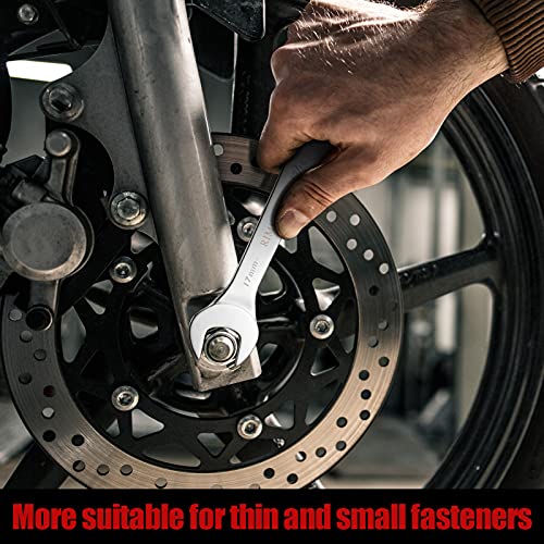 Rimkolo Super-Thin Open End Wrench Set, 16-Piece Sae & Metric 3/8" To 1-1/4" And 5.5Mm To 27Mm Chrome Vanadium Steel Wrench Set With Rolling Pouch #TOP5