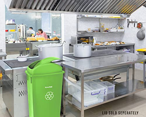 Image of Alpine Slim Trash /Recycling Receptacle (Lime Green)