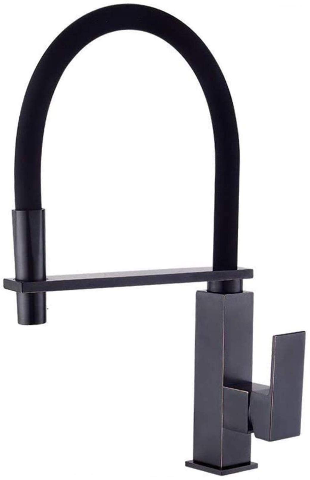 Rubinetto Nero Antico Allungabile Girevole a 360° con Doccetta Estraibile Miscelatore Lavello Cucina Miscelatore Monocomando Lavello