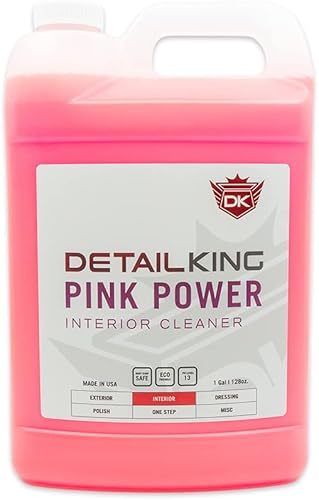 Detail King Pink Power - Limpiador interior automotriz de 5 galones, perfecto para superficies de vinilo, plástico y cuero