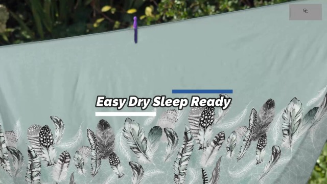 GC GAVENO CAVAILIA Premium Printed Bedding Sets Double Size, Feather Duvet Quilt Cover, Cotton Blend Bed Covers, Duck Egg