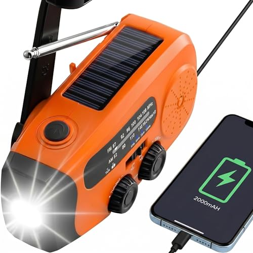 Radio de survie solaire pour randonnée et activités en plein air