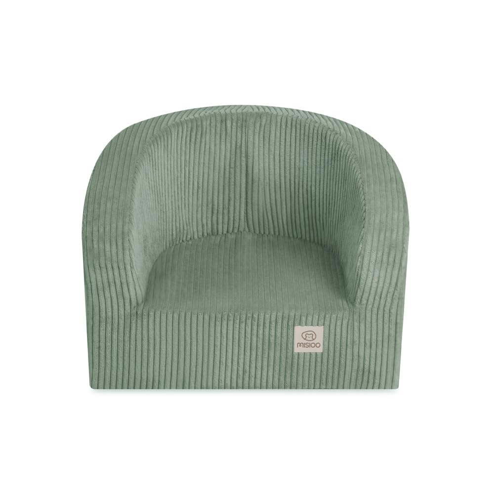 MISIOO Fauteuil pour Enfant à partir de 1 an, en Corduroy, de qualité supérieure, Stable et Doux, rembourré, Ergonomique, 40 x 53 x 36 cm, Fauteuil pour Enfant à partir de 1 an
