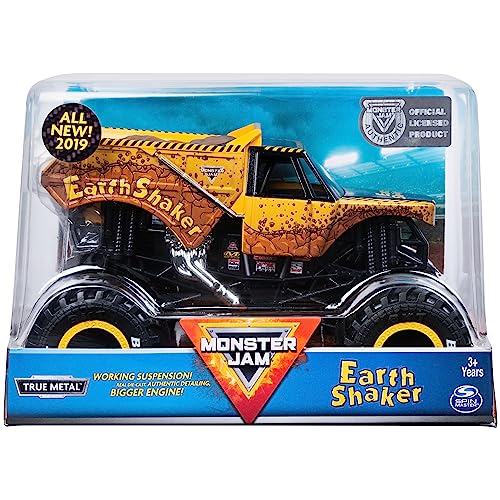 Image of Monster Jam, Official Earth Shaker Monster Truck, Die-Cast Vehicle, 1:24 Scale