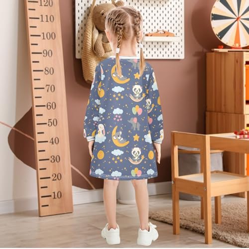 Girls Dresses Toddler Girl Clothes Cute Sleep Animal Winter Casual Long Sleeve for Kids 2-8 Years3