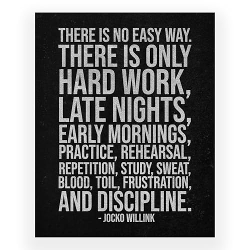 AMERICAN LUXURY GIFTS Motivational Wall Art - Jocko Willink Quote